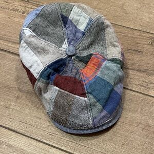 Patchwork Newsboy Cap in Multi Color - Unbranded